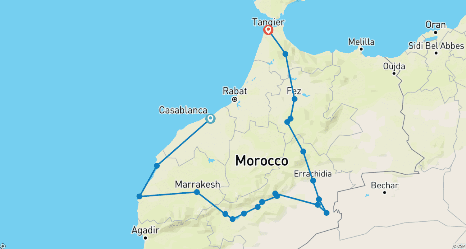 Private 9-Day Morocco Tour: Casablanca to Tangier, Exploring Essaouira, Marrakech, Desert, Fes, & Chefchaouen