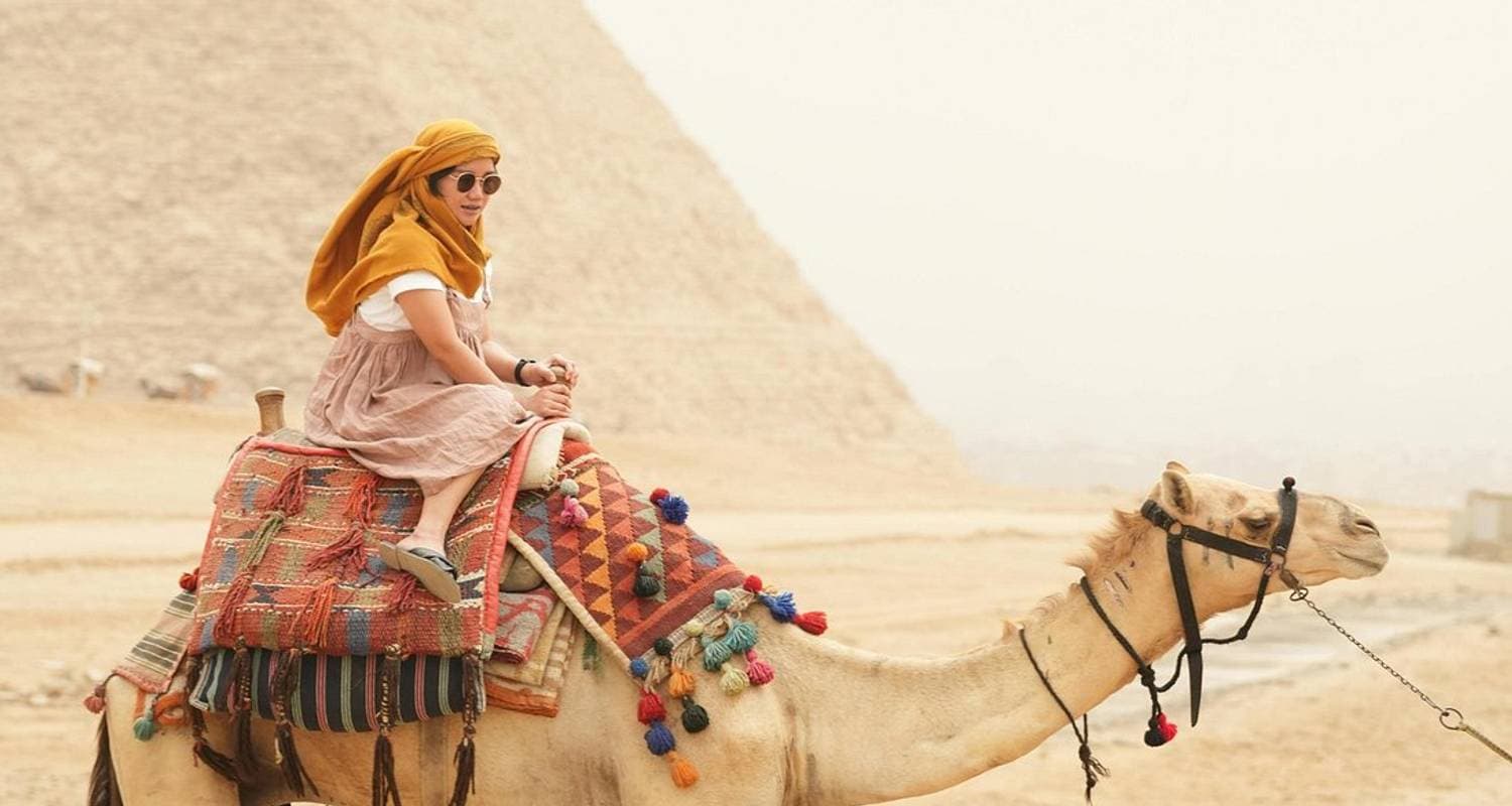 Desert Planet: Giza Pyramids, GEM Museum + Overnight CAMPING in the white Desert with Cairo Private Transfers