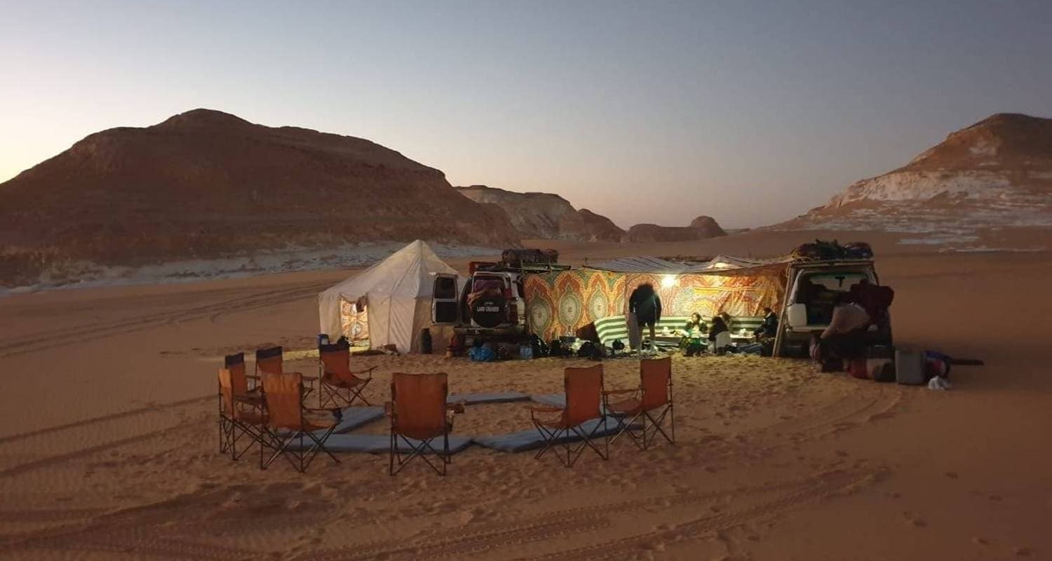 White, Black, Desert Adventure from Cairo
