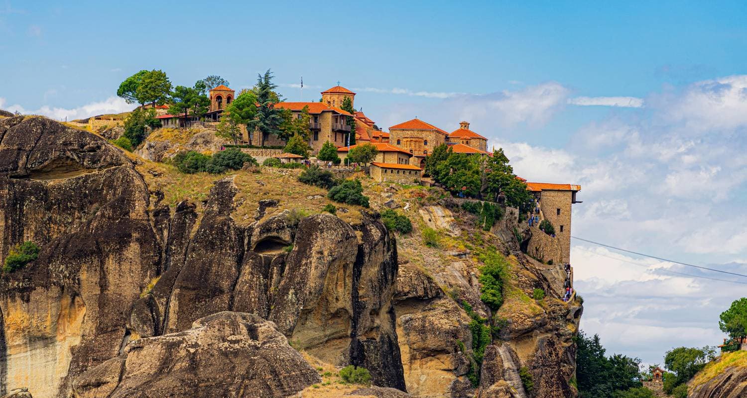 ARTEMIS: Athens, Meteora, Mykonos & Santorini (tours, ferries & flight)