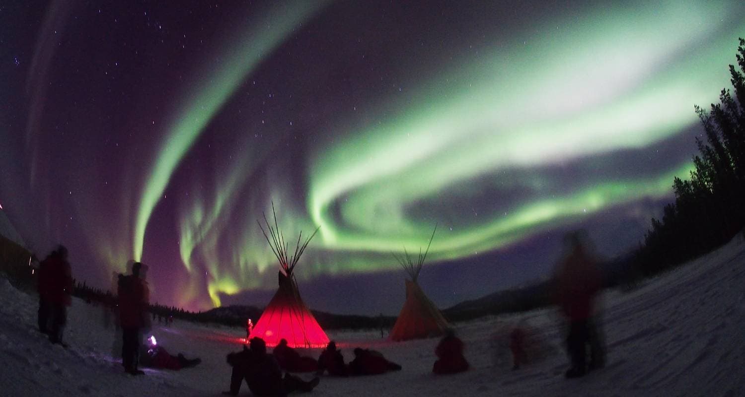 Yukon Winter Retreat: Aurora, Wildlife & Nordic Hot Springs from Vancouver