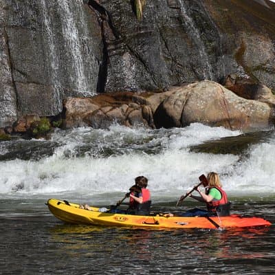 Kayaking in Ezaro Waterfall