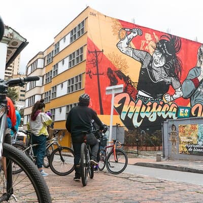 3 hour Graffiti Bike Tour around the city of Bogota