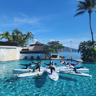 Zen & Splash: Stand-Up Paddleboard (SUP) Yoga in Tanjung Aru