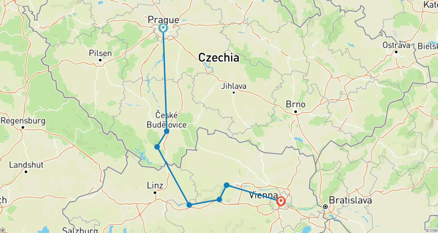 Cycle Prague to Vienna