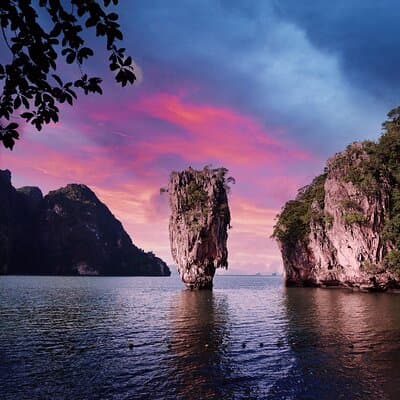 James Bond Twilight Sea Canoe and Glowing Plankton from Phuket