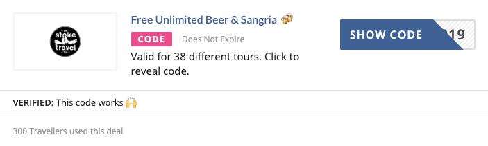 Stoke Travel deals with promo code Stoke Travel promo code of free unlimited beer