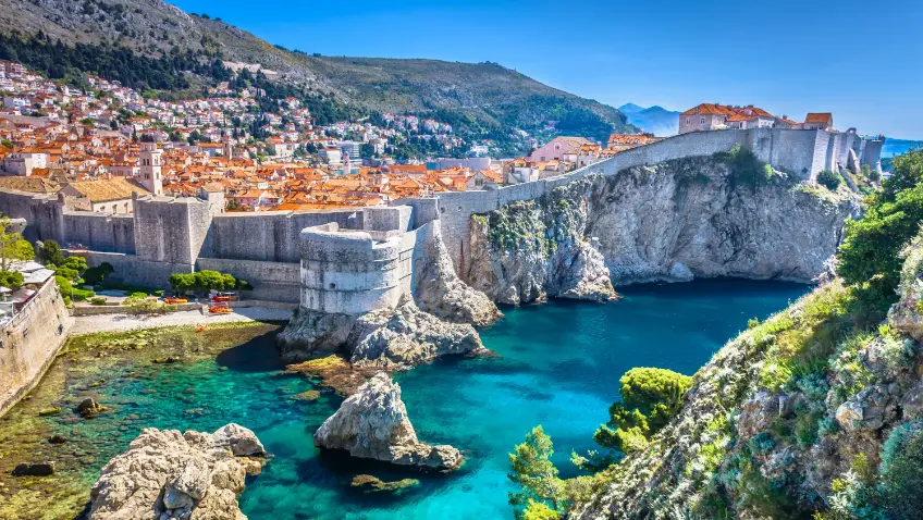 The famous walled city of Dubrovnik