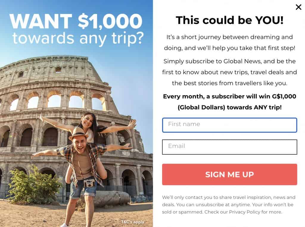 Win $1,000 towards any Global Work & Travel Trip!
