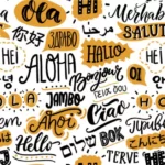 The word "hello" written in different languages