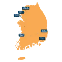 south korea tour 10 day map